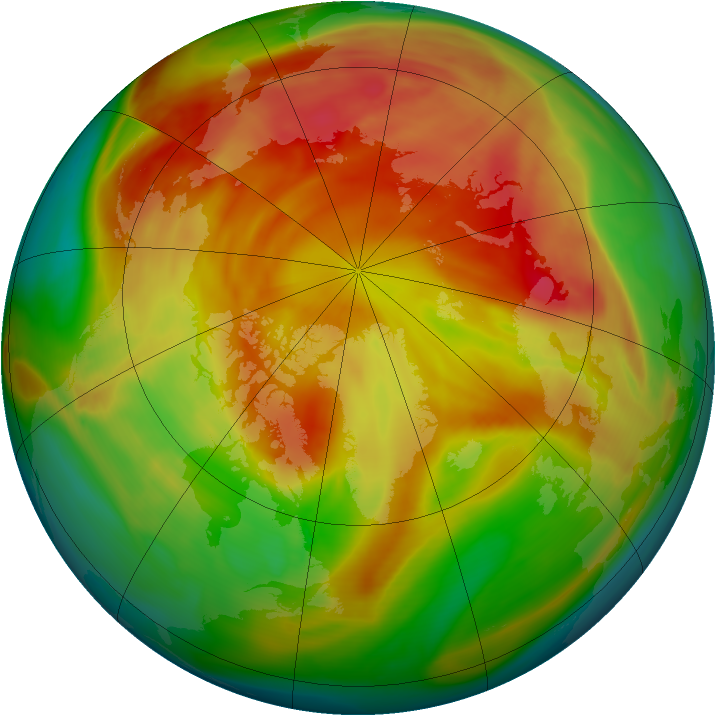 Arctic ozone map for 12 April 2006